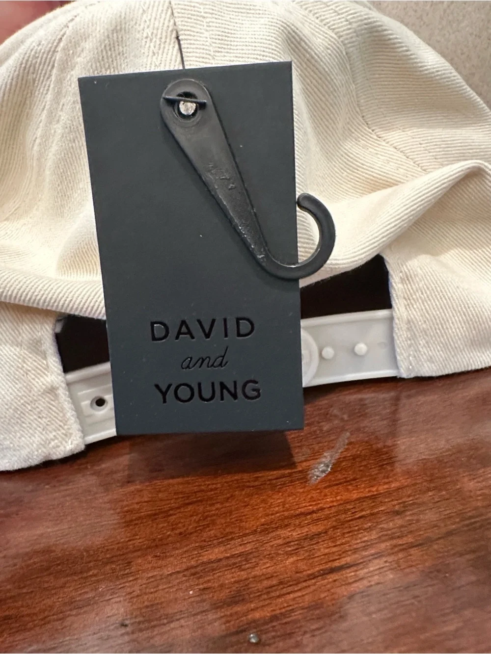 David and Young Cream Baseball Cap with USA